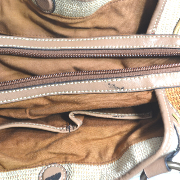 Fossil Woven Rattan Patchwork Purse - Picture 6 of 7